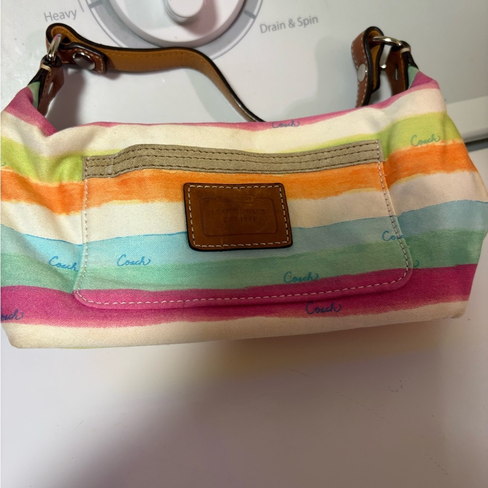 Coach Rainbow Stripe Shoulder Bag